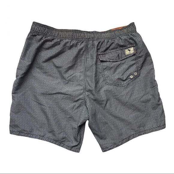 Ted Baker London blue & white geometric print swim trunks size 6 / large - Picture 4 of 13